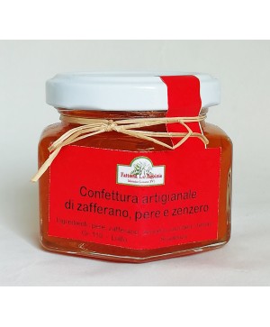 Confettura artigianale di zafferano, pere e zenzero